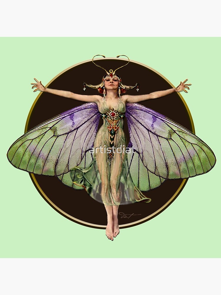 Fairy Butterfly 1920 Flapper Glass Cutting Board Fairycore 