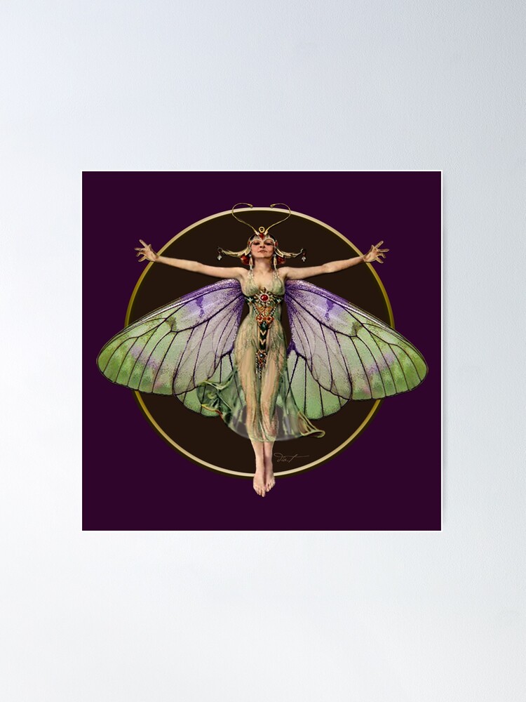 Fairy Butterfly 1920 Flapper Glass Cutting Board Fairycore 