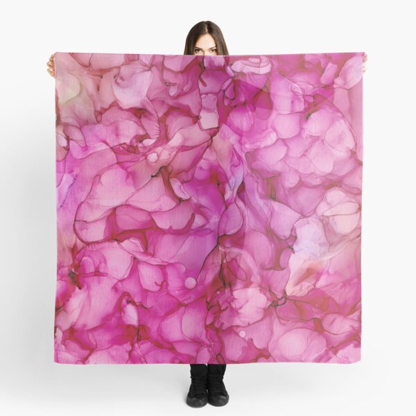 Passion Roses: Original Abstract Alcohol Ink Painting Scarf