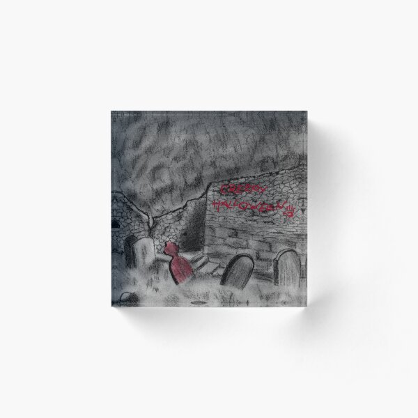 Cemetery - Creepy Halloween Acrylic Block