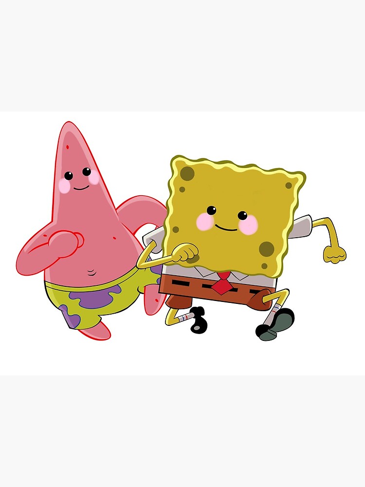 Cute Spongebob Art Board Print By Amaanprints Redbubble