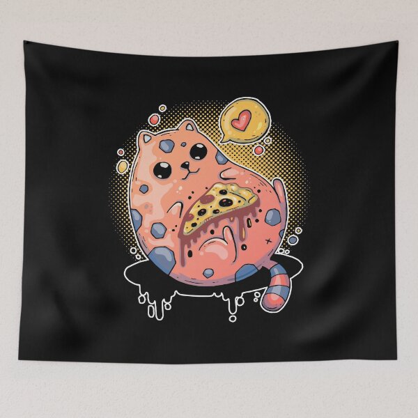 Item preview, Cat with pizza. designed and sold by emphatic.