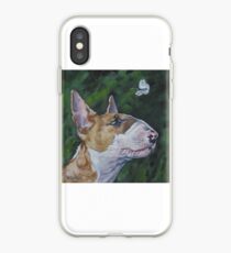 Vinilo o funda para iPhone Bull Terrier Fine Art Painting