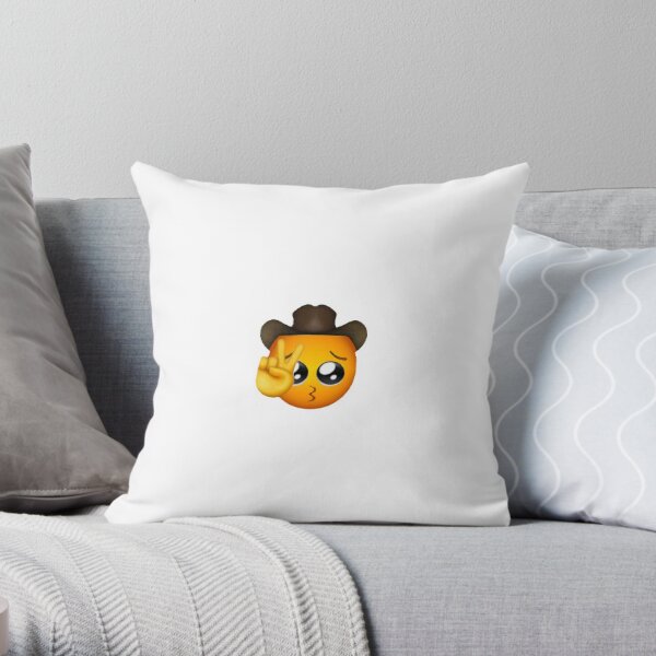 cowboy hat emoji pillow