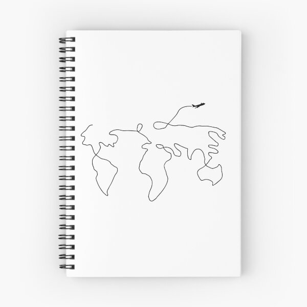 Item preview, World Map Line Art designed and sold by Digital Avocado.