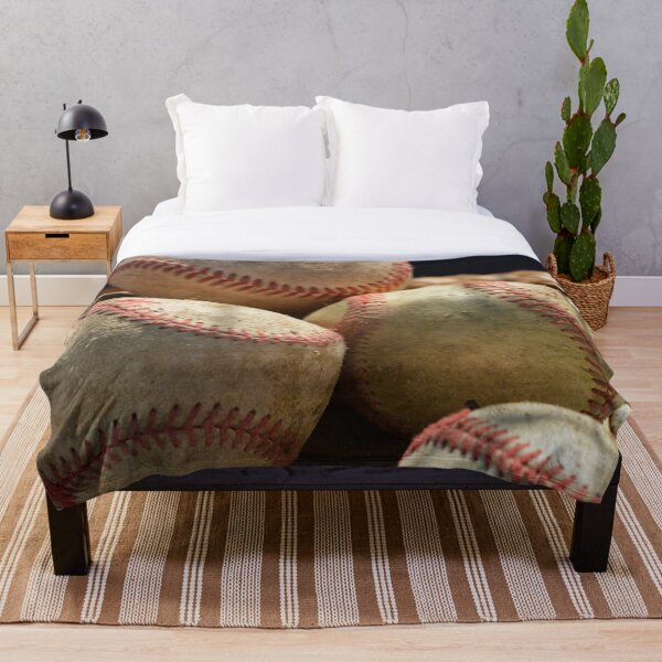 Baseballs and Glove Throw Blanket