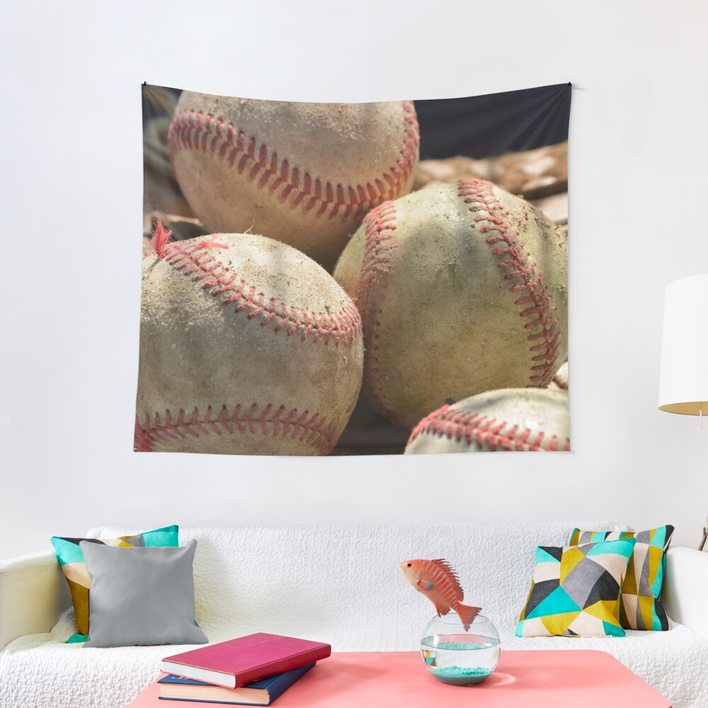 Baseballs and Glove Tapestry