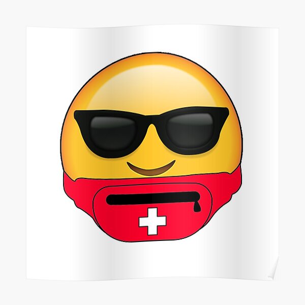 “LIFEGUARD EMOJI” Poster by Lifeguardly | Redbubble