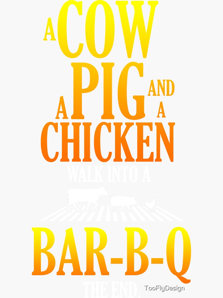 "BBQ Gift Funny Grill Master Meat Eater Gift" Sticker by TooFlyDesign Redbubble