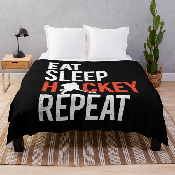 Item preview, Eat Sleep Hockey Repeat Funny Ice Hockey Gift designed and sold by TooFlyDesign.