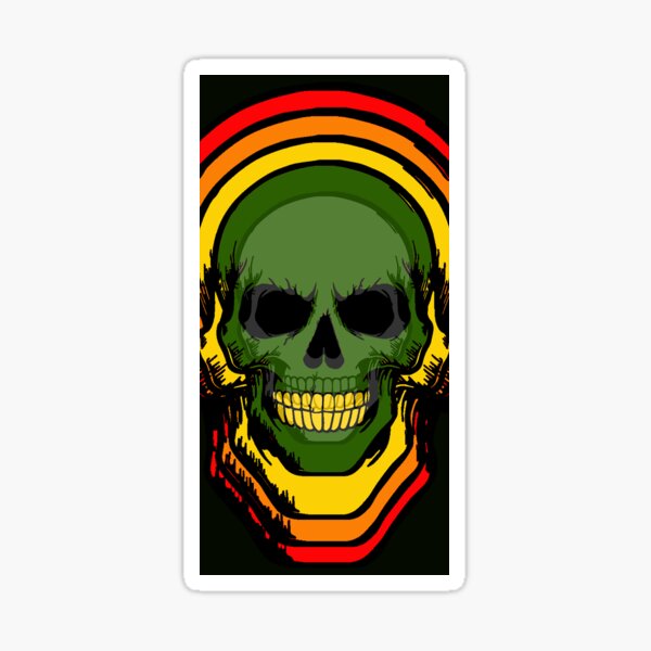 Rainbow Skull Sticker