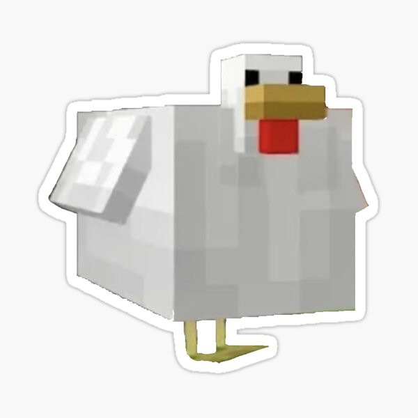fat minecraft chicken  Sticker