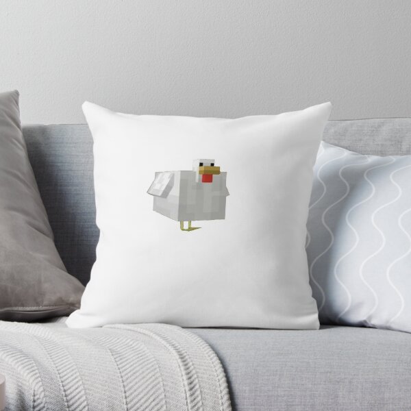 minecraft chicken pillow buddy white