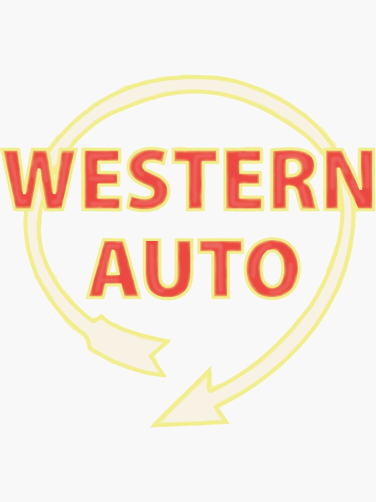 "western auto sign kc" Sticker for Sale by Redbubble