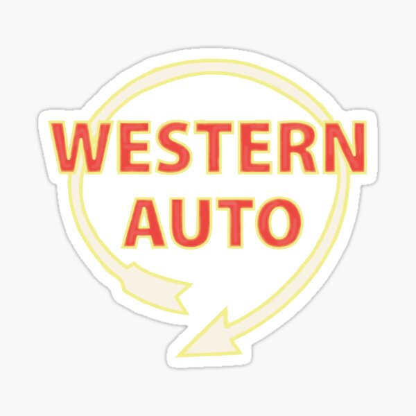 western auto sign -kc Sticker