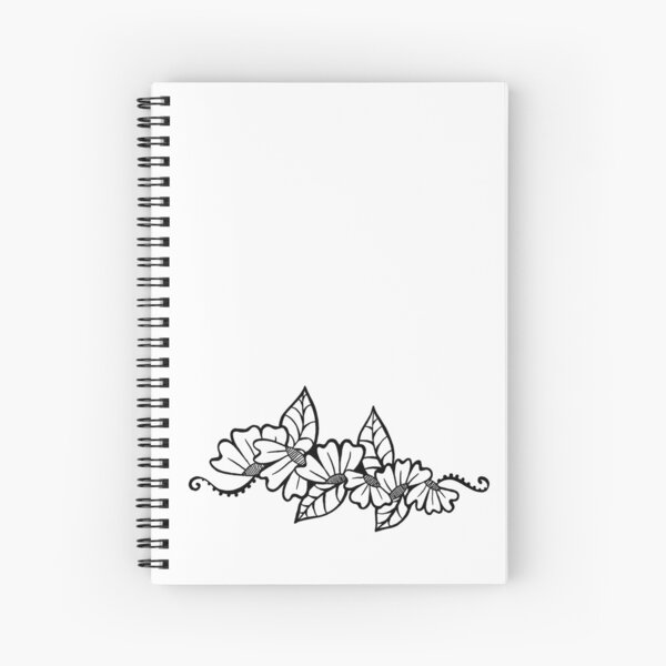 Foral border chain Spiral Notebook