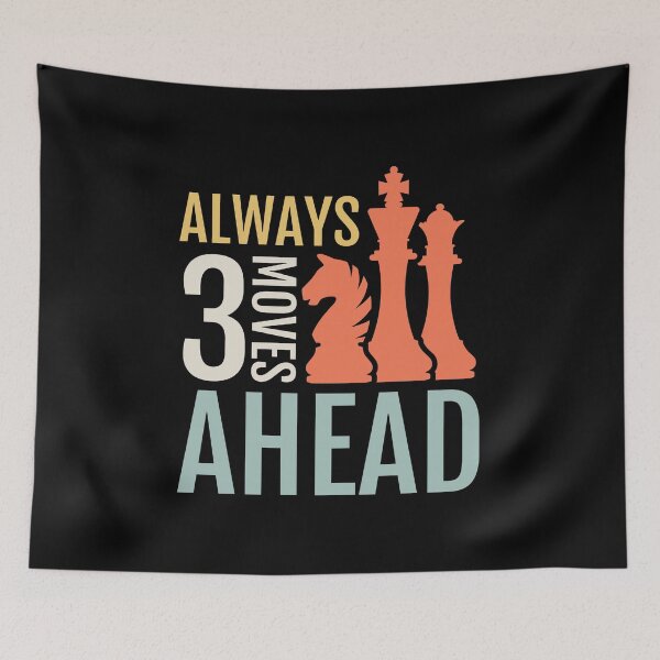 Item preview, Always 3 Moves Ahead Retro Chess designed and sold by EstelleStar.