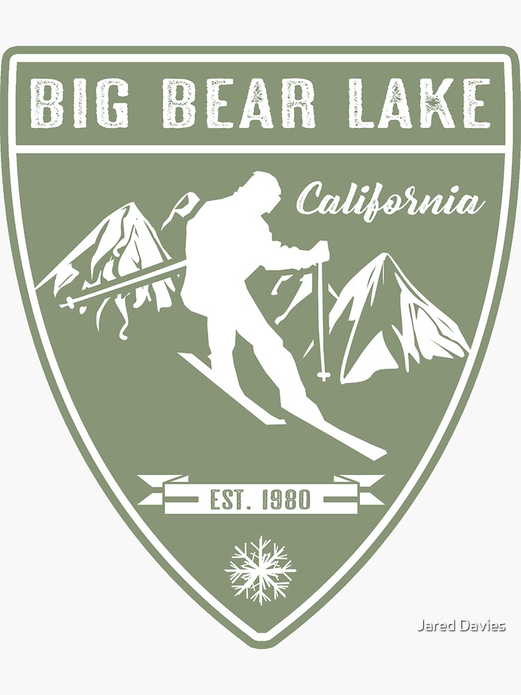 Thumbnail 3 of 3, Sticker, Ski Big Bear Lake California designed and sold by MilitaryCandA.