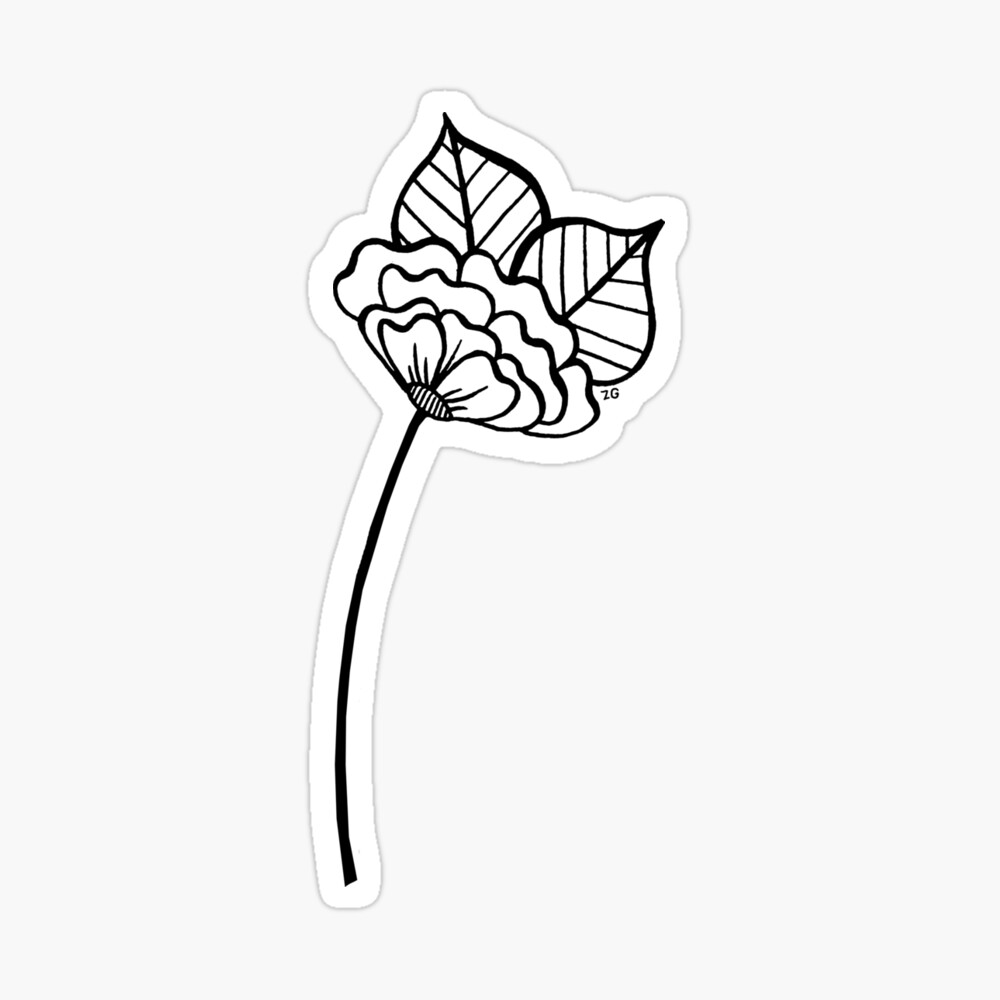 Featured image of post Single Flower Design Black And White : All over design in black and white.