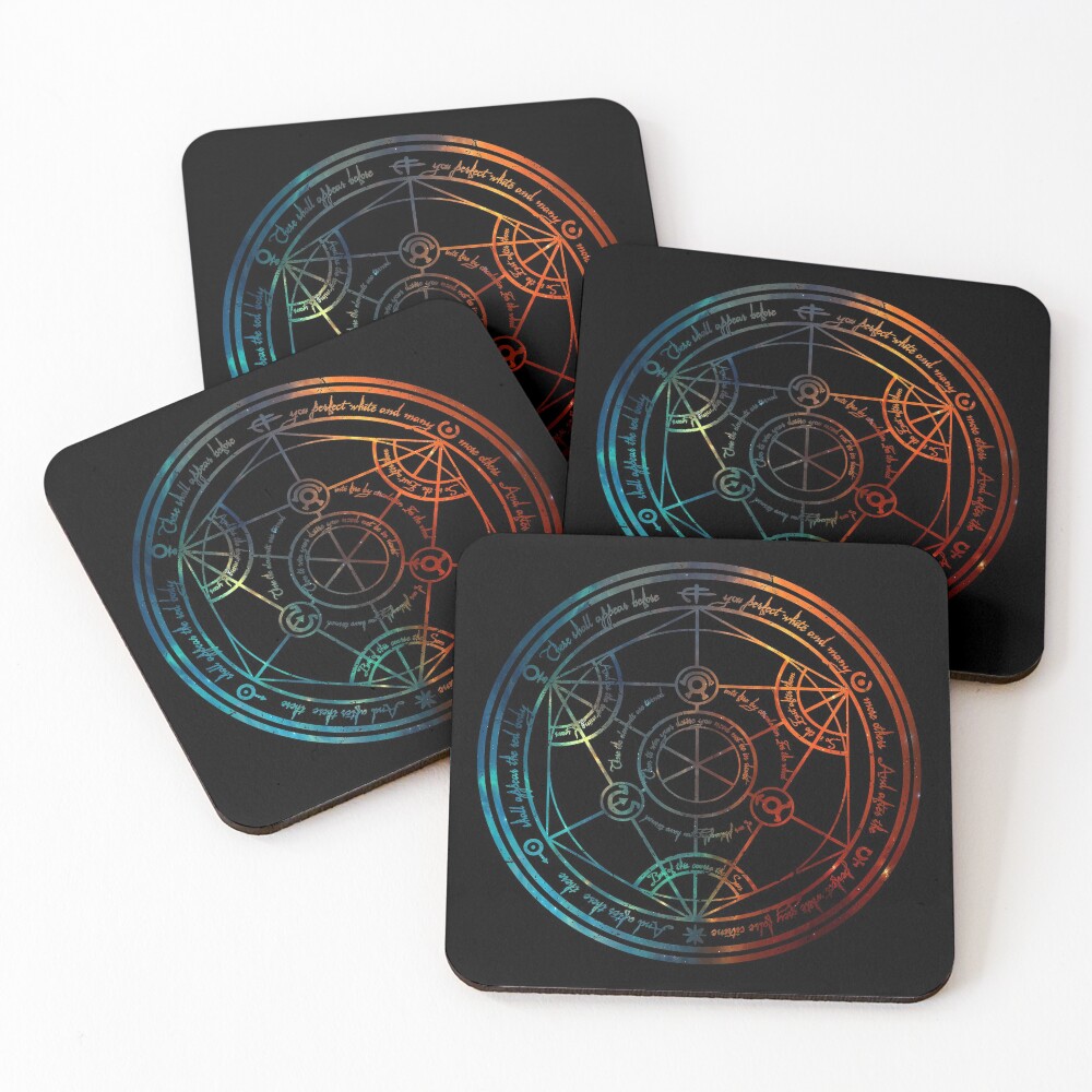 Space Nebula Human Transmutation Circle Coasters (Set of 4)