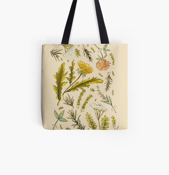 Vintage Victorian Botanical Illustration Print White Cotton Tote Bag No.2