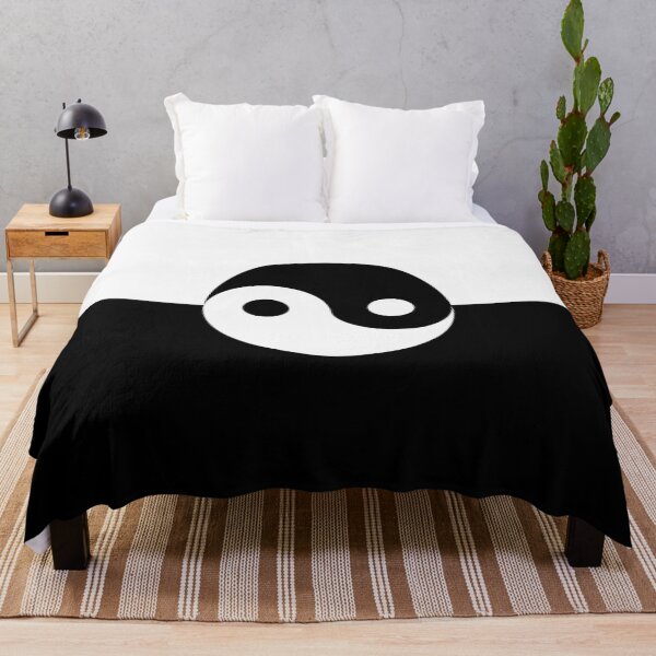 Artikelvorschau, Yin und Yang Schwarz-Weiß-Friedensbalance-Symbol Spirituelle Geschenke - horizontal entworfen und verkauft von Wizzles Emporium.