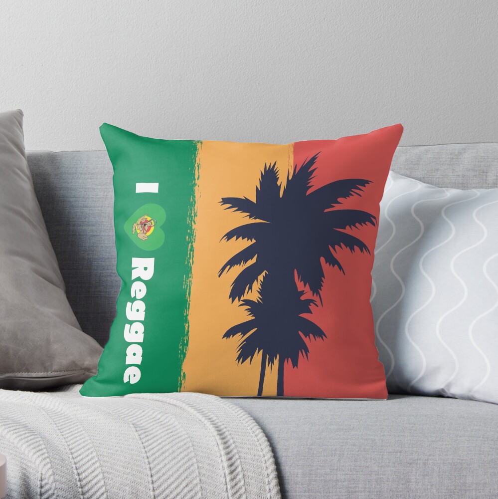 I love Reggae ! Throw Pillow