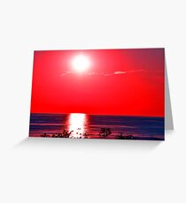 Sunset on Lake Michigan Greeting Card