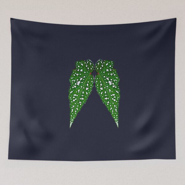 Item preview, Leafy Angel Wings Digital Cartoon On Navy Blue designed and sold by Jason Gilbert.