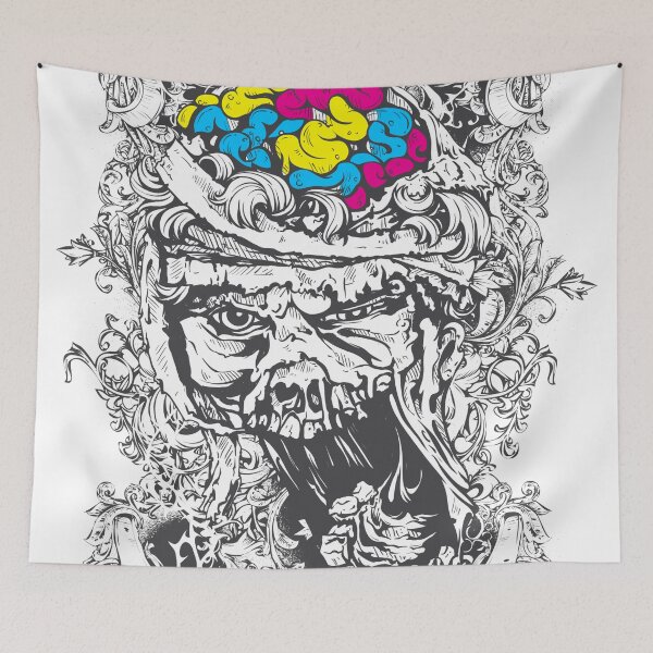 Item preview, Crazy Black Yellow Brain Persian Zombie  designed and sold by aventi24.