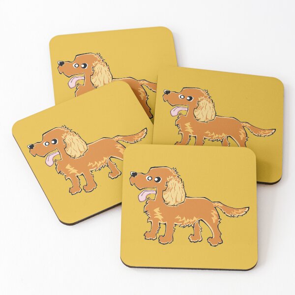 Item preview, Cocker Spaniel - Golden (Full Body) YELLOW BG designed and sold by TheChicken.