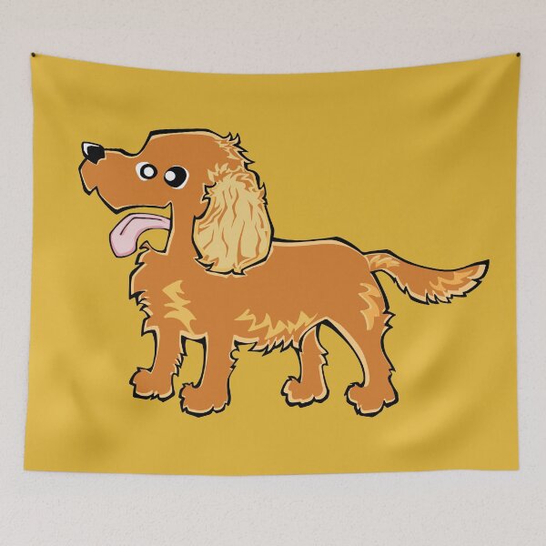 Item preview, Cocker Spaniel - Golden (Full Body) YELLOW BG designed and sold by TheChicken.