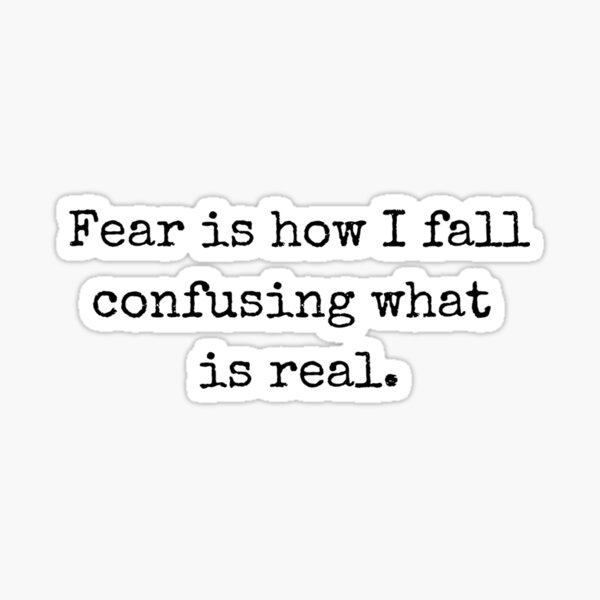 La peur est comment je tombe | Machine à écrire Sticker