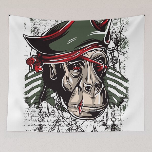 Item preview, Red Eye Primal Primate Monkey Pirate designed and sold by aventi24.
