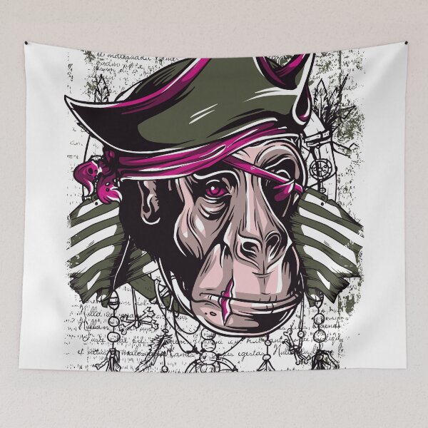 Item preview, Pink Eye Primal Primate Monkey Pirate designed and sold by aventi24.