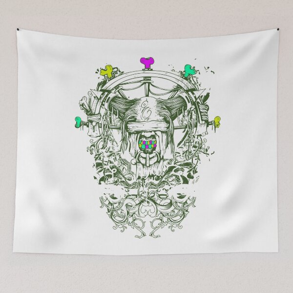 Item preview, Ritualistic Demonic Green Supernatural Skull Variants designed and sold by aventi24.