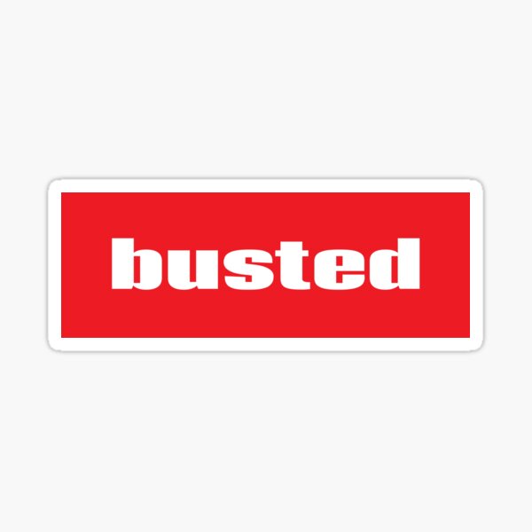 Busted Stickers for Sale