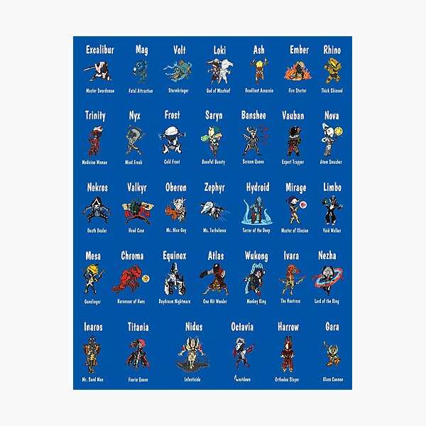 Warframe - "Nickframes" Photographic Print