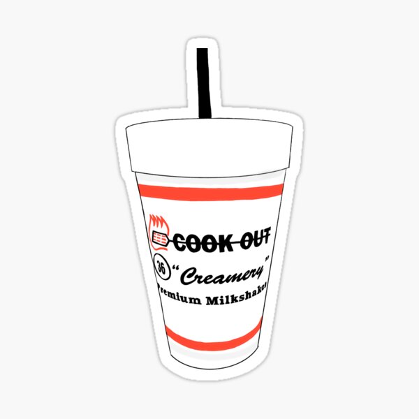 Cookout cup creamery premium milkshakes 36 Sticker
