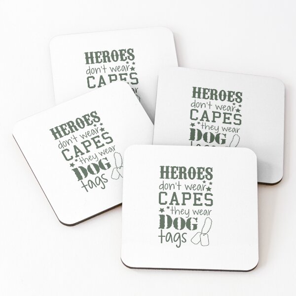 Item preview, Heros Dont Wear Capes They Wear Dog Tags Military Hero  designed and sold by Lindseyideishi.