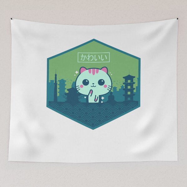 Item preview, Kawaii Cat Shirt Retro Style Anime Cute Gift designed and sold by simplytldr.