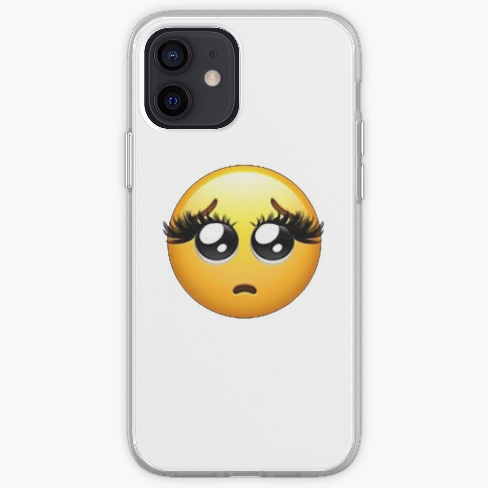 Coque Iphone Je Suis Bebe Emoji Implorant Version Baddie Cils Emoji Par Aeskayla Redbubble