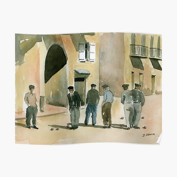 Le jeu de pétanque Poster