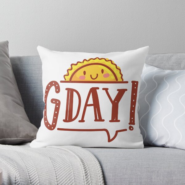 G'day by AussiEmoji™ Australia Throw Pillow