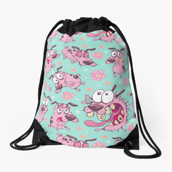 Courage the Cowardly Dog Emote Drawstring Bag