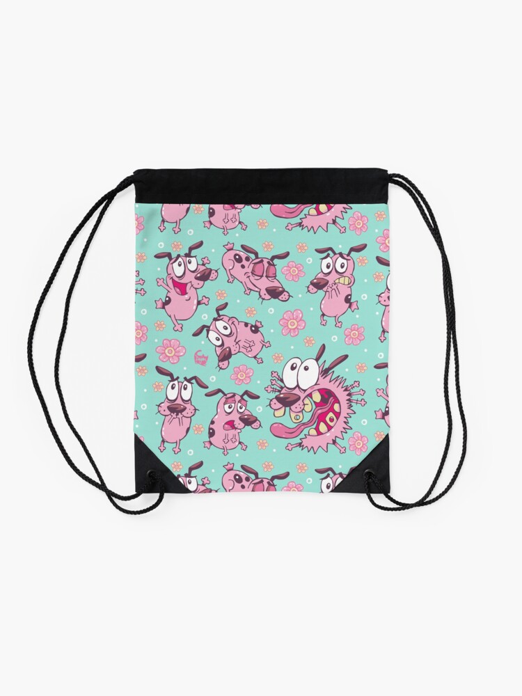 Alternate view of Courage the Cowardly Dog Emote Drawstring Bag