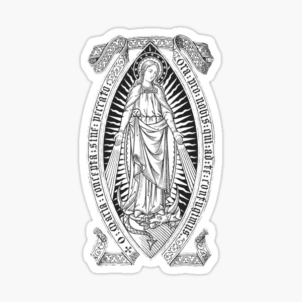 Immaculate Conception 03 - black bkg Sticker