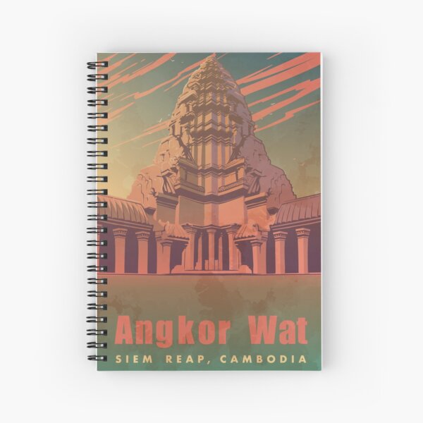 Centerpiece of the Angkor Wat temple complex in Cambodia Spiral Notebook