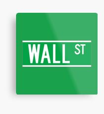 Wall St., New York Street Sign Metal Print