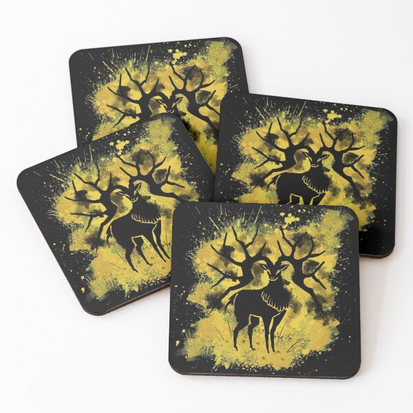 Item preview, Golden Deer Splatter designed and sold by Spadefish Art.
